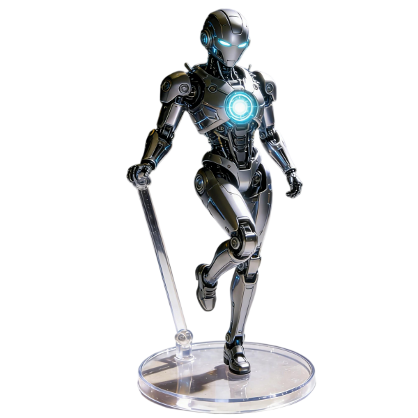 Silver Mecha Collectible Figure（8–12 cm）